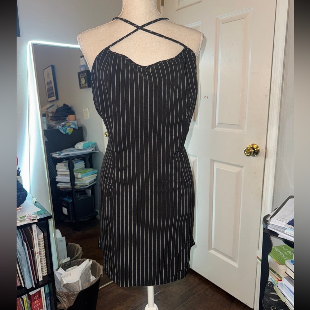 Mini dress black and white